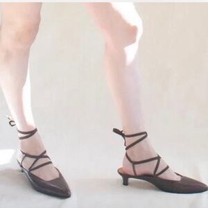 Rachel Comey kitten heel croc lace up